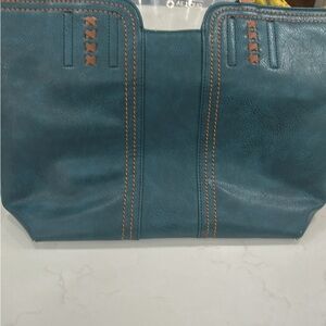 Elegant Blue Montana west Leather Tote Bag